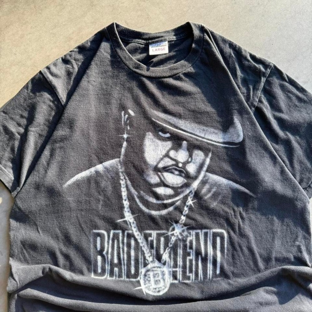 Badfriend Skatewear Biggie Smalls T-Shirt Mens Large Black Graphic